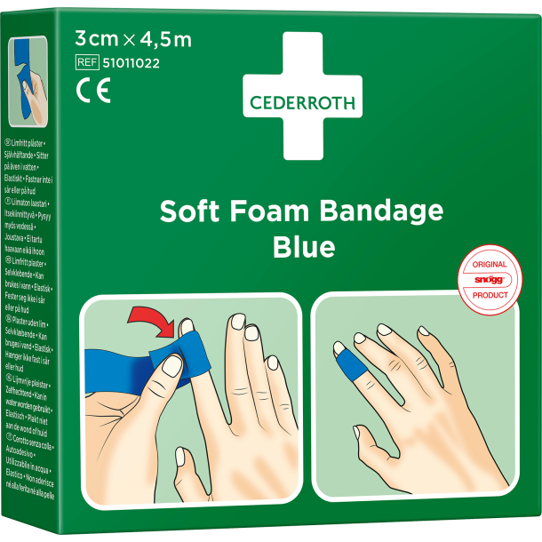 Soft Foam Bandage Bl 3cm x 4,5m