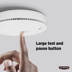 Housegard Thin, r�galarm med selvtest, indbygget 10-�rs batteri