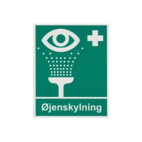 Frstehjlpsskilt -Markering af jenskylning med tekst