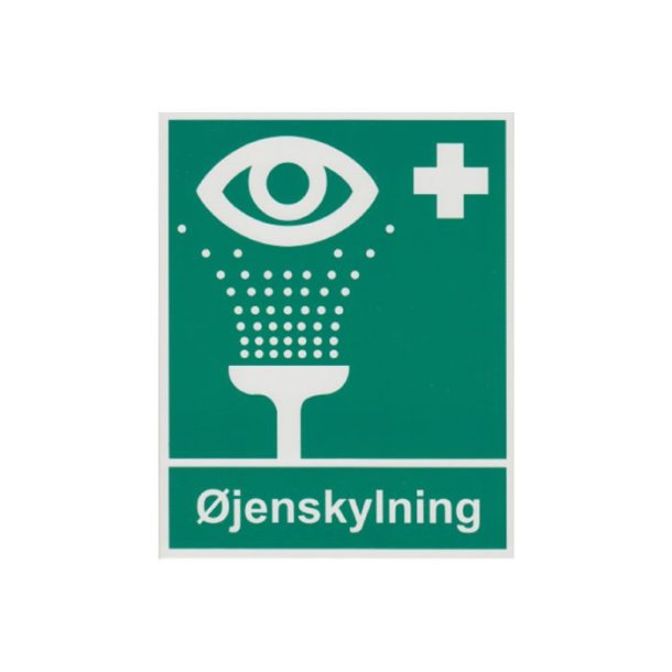 Frstehjlpsskilt -Markering af jenskylning med tekst