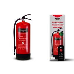 Ildslukker med vand 9 L DS/EN3- inkl. vgbeslag