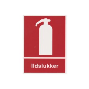 Brandskilt AT518 - Ildslukker m/tekst Ildslukker