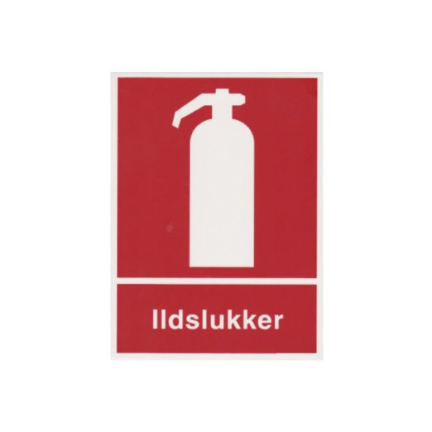 Brandskilt AT518 - Ildslukker m/tekst Ildslukker