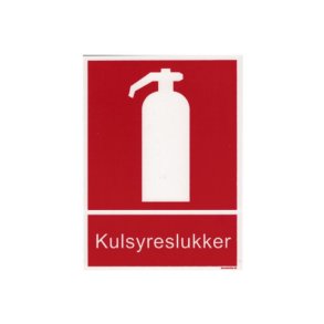 Brandskilt AT518 - Ildslukker m/tekst kulsyreslukker