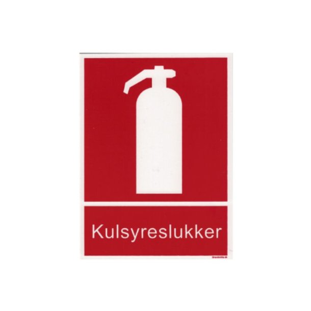 Brandskilt AT518 - Ildslukker m/tekst kulsyreslukker