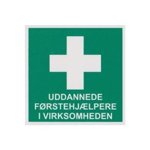 Frstehjlpsskilt - Frstehjlpere i virksomheden