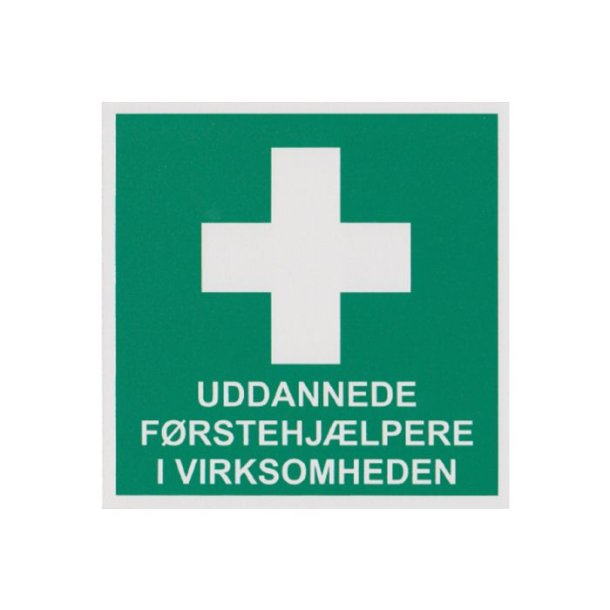Frstehjlpsskilt - Frstehjlpere i virksomheden