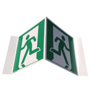 Vinkelskilt m/Flugtvej ind her - DS7010